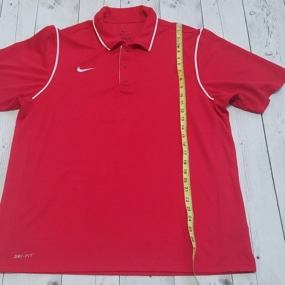 Nike Dri Fit Large Mens Red Short sleeve shirt